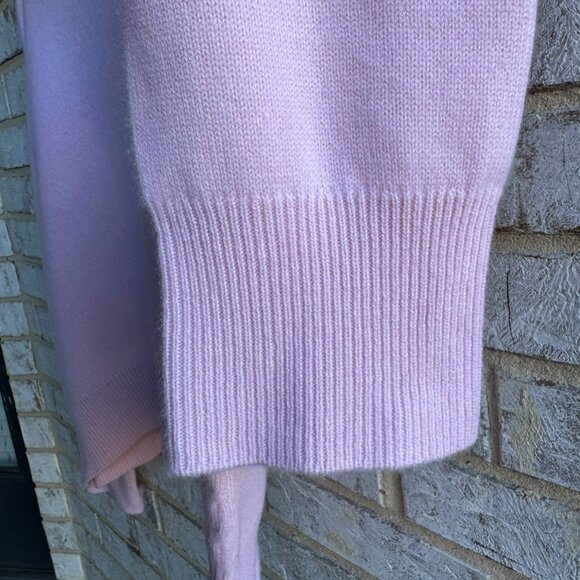 Van Kukil Kashmir Long Sleeve Turtleneck Cashmere Pink Sweater Women's Size M - Picture 8 of 10